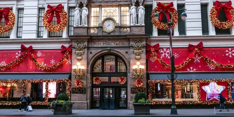 Macy's holiday decorations